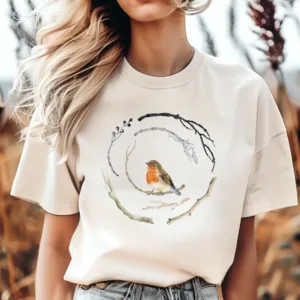 Comfort Colors® Bird T Shirt, Bird Lover Shirt, Nature Shirt, Cute Bird Shirt, Nature Lover Shirt, Animal Lover Shirt, Bird Peace Shirt